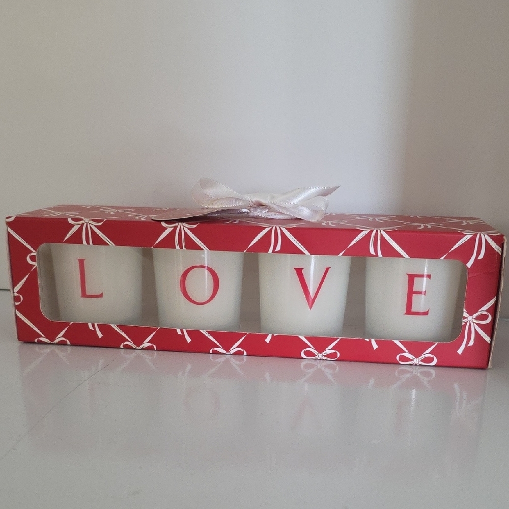 Bloom & Prosper Red and White Scented Love Candle Set, New-in-Pack